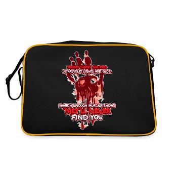 Les taches de sang sont un cadeau de la série Red Crime - Sac Retro - noir/or - Dos
