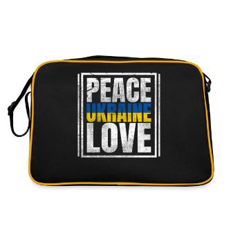 Ukraine Drapeau Ukrajina Pays Ukrainien Ukrainien - Sac Retro - noir/or - Dos