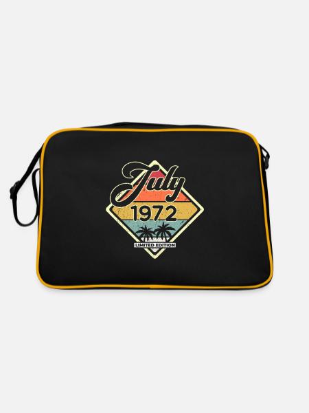 Millésime Juillet 1972 50 ans 50ème anniversaire - Sac Retro - noir/or - Dos