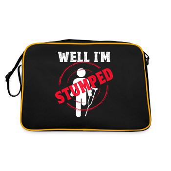Handicap Amputee Amputation Prosthetic Leg - Retro Bag - black/gold - Back