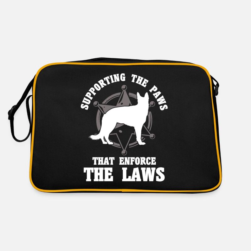 Deutscher Schäferhund Polizeihund Polizei Hund Retro Tasche