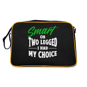 Handicap Amputee Amputation Prosthetic Leg - Retro Bag - black/gold - Back