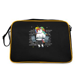 Unicorn Weightlifting Deadlift Fitness Gym - Body - Retro Bag - black/gold - Back