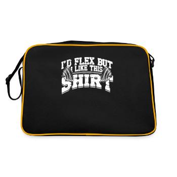 I'd Flex But I Like This Shirt Fitness Gym - - Retro Bag - black/gold - Back