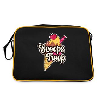 Scoops Troop -Colorful Sweet Cake Pudding Dessert - Retro Bag - black/gold - Back