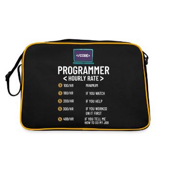 Programmer Programming Computer Developer Pc - Retro Bag - black/gold - Back