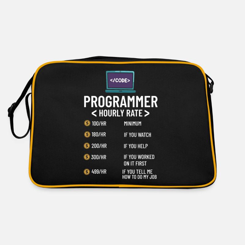 Programmierer Programmieren Computerentwickler Pc Retro Tasche