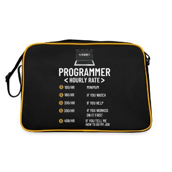 Programmer Programming Computer Developer Pc - Retro Bag - black/gold - Back