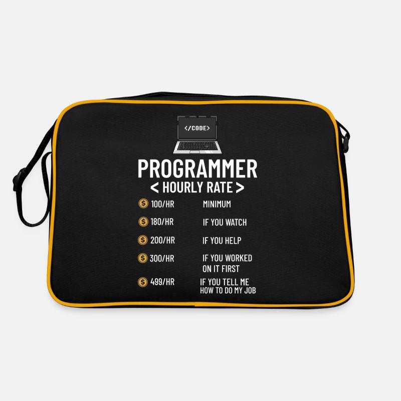 Programmierer Programmieren Computerentwickler Pc Retro Tasche