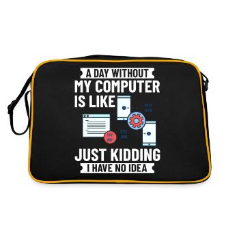 Programmer Programming Computer Developer Pc - Retro Bag - black/gold - Back