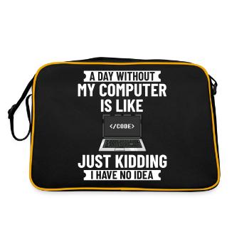 Programmer Programming Computer Developer Pc - Retro Bag - black/gold - Back