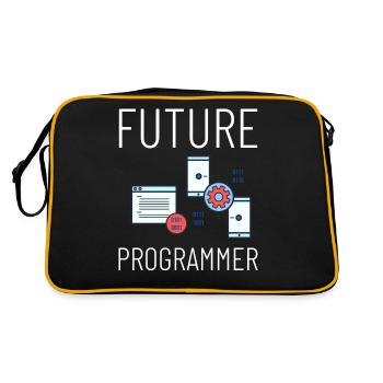 Programmer Programming Computer Developer Pc - Retro Bag - black/gold - Back