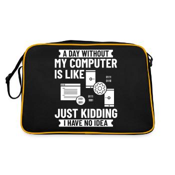 Programmer Programming Computer Developer Pc - Retro Bag - black/gold - Back