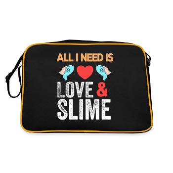 Slime & Love Bulle de texture nuageux de bruine - Sac Retro - noir/or - Dos