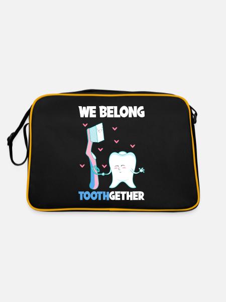 Dentist Dental Assistant Dental Assistant Gift - Retro Bag - black/gold - Back