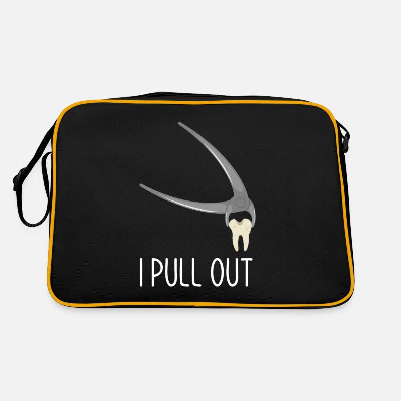 Dentiste Assistant dentaire Assistant dentaire Cadeau - Sac Retro - noir/or