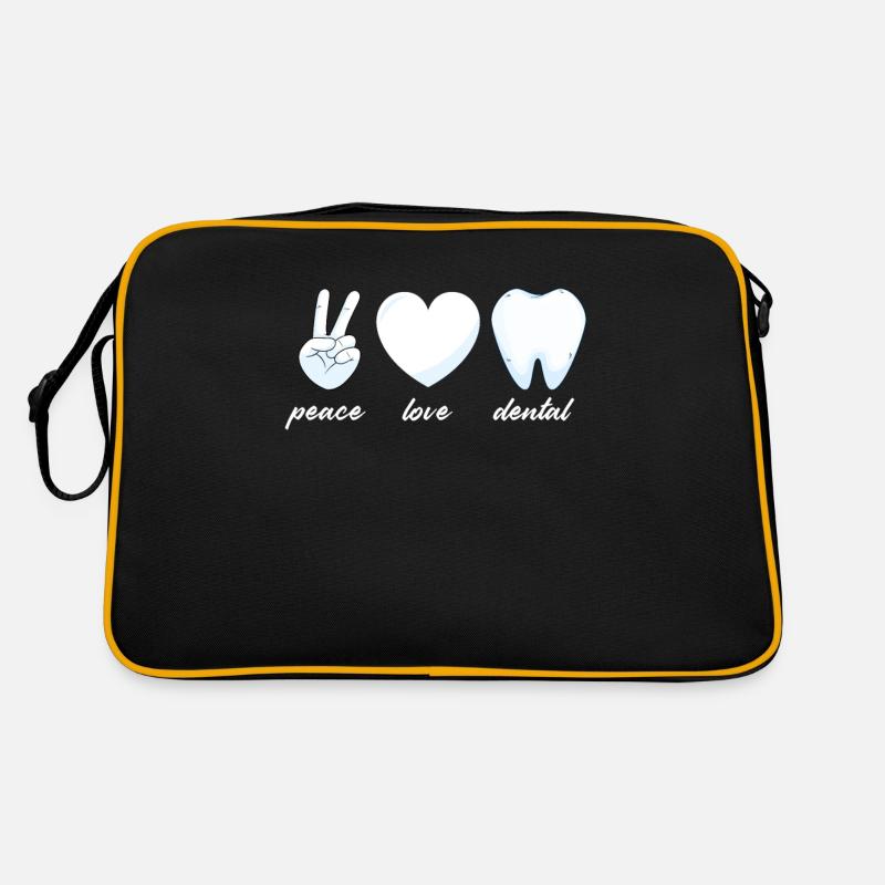 Dentiste Assistant dentaire Assistant dentaire Cadeau - Sac Retro - noir/or