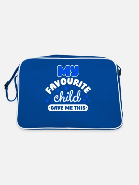 My Favorite Child Gave Me The Papa Daddy Father - Retro Bag - blue/white - Back