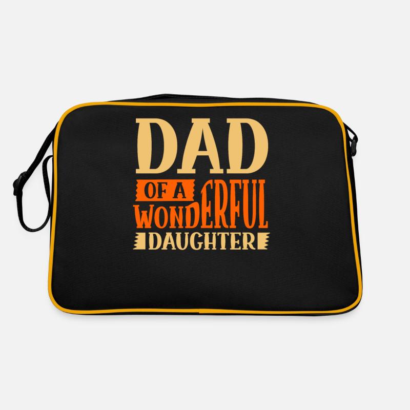 Vater Einer Wunderbaren Tochter Papa Papi Sprüche Retro Tasche
