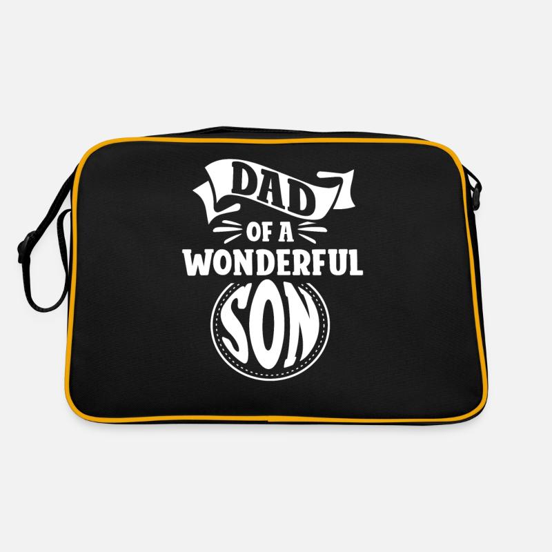 Vater Eines Wunderbaren Sohnes Sprüche Papa Papi Retro Tasche