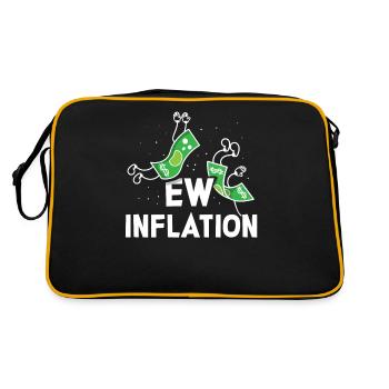 Inflation Stagflation Argent Impression Humour - Sac Retro - noir/or - Dos