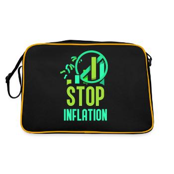 Stop Inflation Humour Impression monétaire Stagflation - Sac Retro - noir/or - Dos