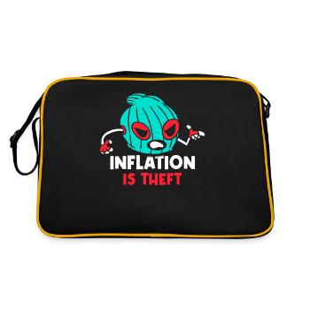 L’inflation est le vol Humour Stagflation Impression monétaire - Sac Retro - noir/or - Dos