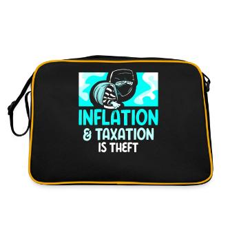 L’inflation et les impôts sont des vols d’humour stagflation - Sac Retro - noir/or - Dos
