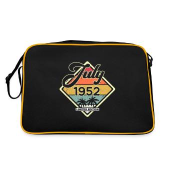 Vintage 70th Birthday July 1952 Sports Gift - Retro Bag - black/gold - Back