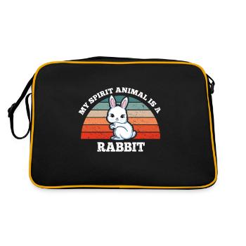 Hase Kaninchen Mon animal spirituel est un lapin - Sac Retro - noir/or - Dos