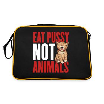 Mangez de la chatte pas des animaux - Sac Retro - noir/or - Dos