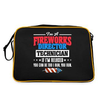 Drôle de feu d’artifice pyrotechnicien disant - Sac Retro - noir/or - Dos