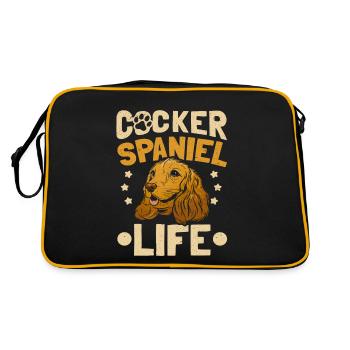 Cocker Spaniel Propriétaire Cocker Spaniel Life - Sac Retro - noir/or - Dos
