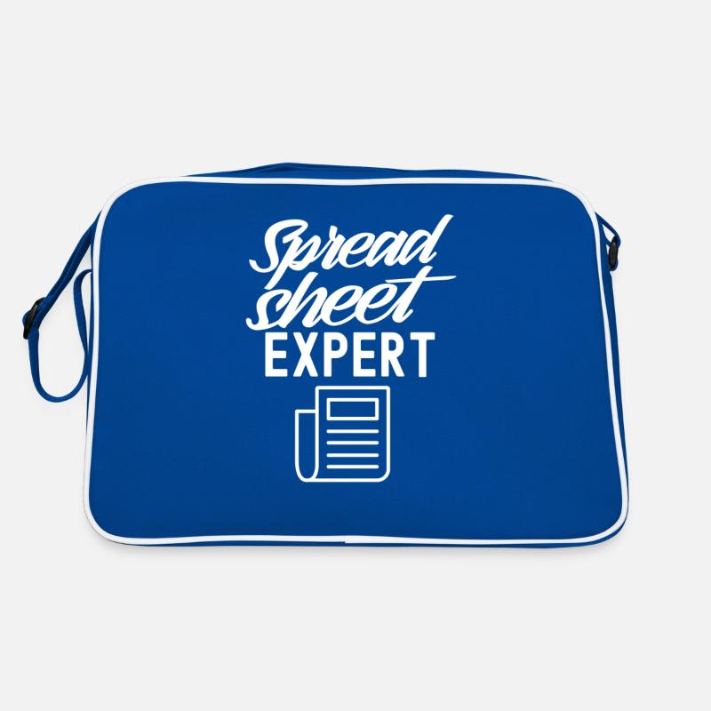 Spreadsheet Expert Work Accountant Table Retro Bag