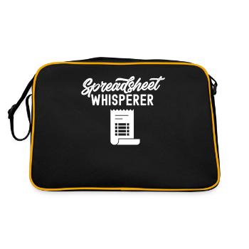Spreadsheet Whisperer Table Accountant Work - Retro Bag - black/gold - Back