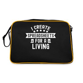 I Create Professional Spreadsheets Spreadsheets - Retro Bag - black/gold - Back