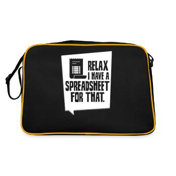 Relax Have a Spreadsheet Table - Retro Bag - black/gold - Back