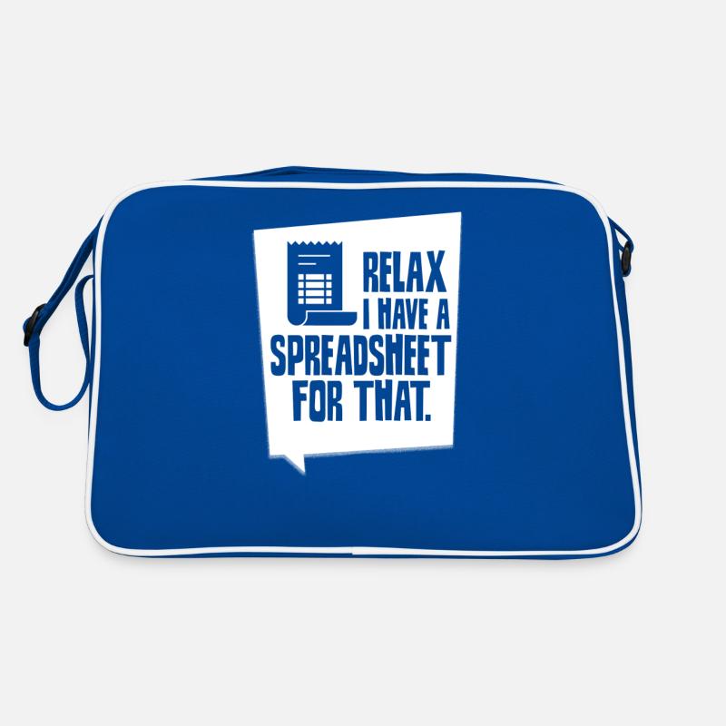 Entspannen Dich Habe Ein Spreadsheet Tabelle Retro Tasche