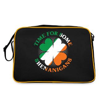 Time For A Bit of Nonsense Ireland Irish Irish - Retro Bag - black/gold - Back