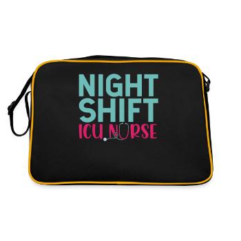 Night Shift Intensive Care Nurse Intensive Care - Retro Bag - black/gold - Back
