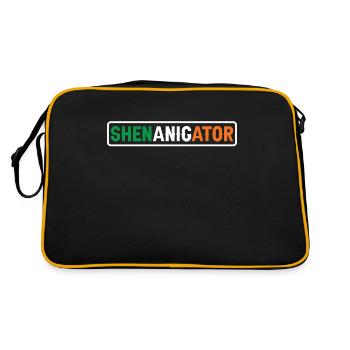 Shenanigator Irlande Irlandais Saint-Patrick irlandais - Sac Retro - noir/or - Dos