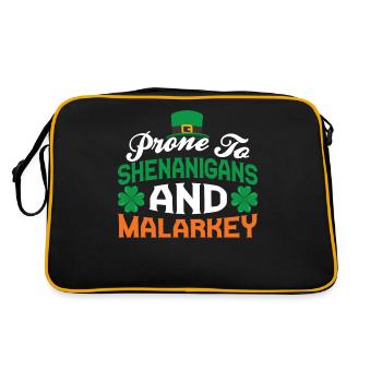 Susceptible to nonsense and mischief Ireland Gaelic Irish - Retro Bag - black/gold - Back