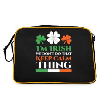 Je suis irlandais Irlande Irlandais Saint-Patrick - Sac Retro - noir/or - Dos