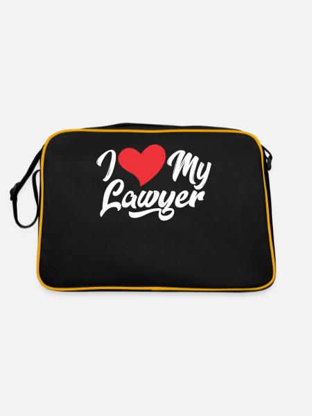 I love My Lawyer Law Lawyer Lawyer - Retro Bag - black/gold - Back