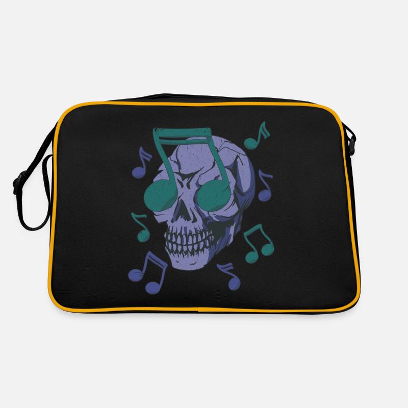 Hipster Skull Skull Music Note Lunettes de soleil Sac Retro