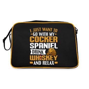 Je veux juste y aller avec mon cocker épagneul - Sac Retro - noir/or - Dos