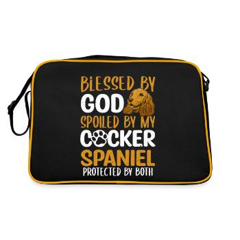 Béni par Dieu gâté par mon cocker épagneul - Sac Retro - noir/or - Dos