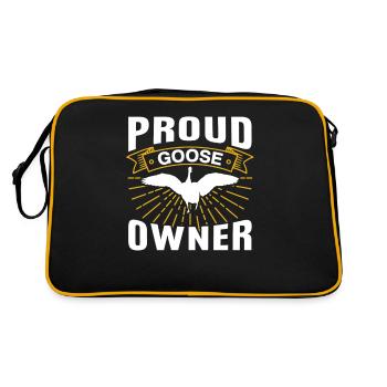 Proud Goose Owner Pet Animal Goose Goose - Retro Bag - black/gold - Back