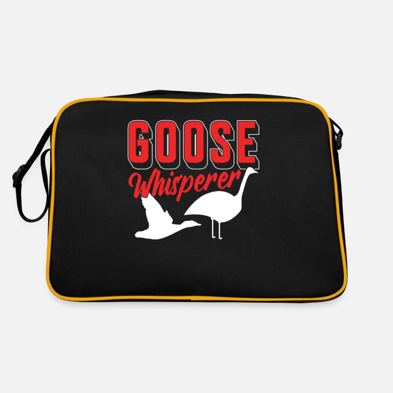Gänseflüsterer Flüsterer Tier Gans Gänse Besitzer Retro Tasche