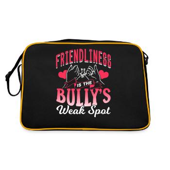 Freundlichkeit Ist Die Schwachstelle Des Bullys - Retro Tasche - Schwarz/Gold - Hinten